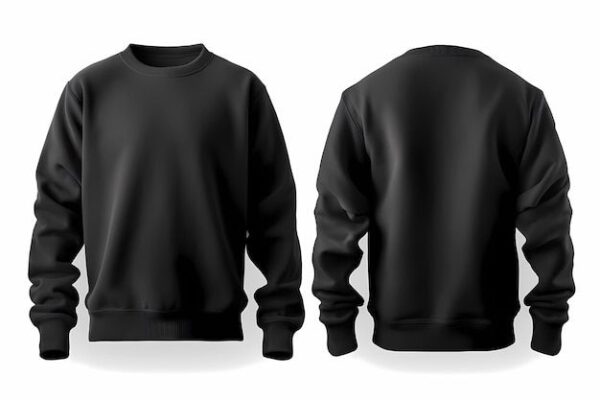Round neck black t-shirt