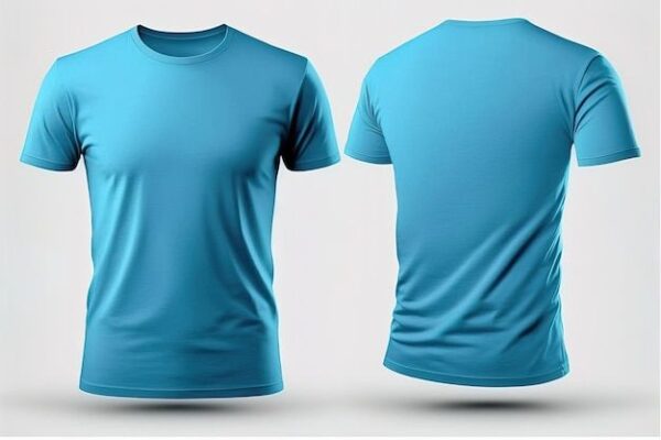 Round neck blue t-shirt
