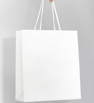 White paper shopping bag with design space